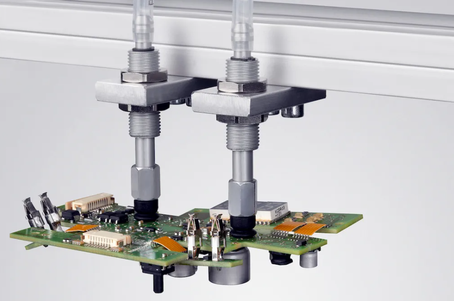 With increasing digitization and connectivity in almost every industry, not only the demand for electronic components is increasing, but also their complexity. In the automotive, consumer electronics (handsets), infrastructure and aviation sectors, for example, the demands placed on parts and components are constantly increasing. New production technologies and miniaturization are the results.

In the semiconductor sector, increasingly better and more powerful chips are manufactured, which are further processed in complex processes in the packaging sector. Due to the steadily decreasing form factor, PCB manufacturers and developers are required to generate more complex circuits and to manufacture them reliably. The high demand for electronic devices also requires manufacturers in all areas to improve their processes, increase throughput and achieve YIELD increases. Automation and information processing are part of this process. Safe and sensitive handling of components and products within the process chain are becoming increasingly important.

Vacuum technology and the associated vacuum systems make it possible to meet the requirements. Thanks to Schmalz's expertise in the field of vacuum technology and the associated knowledge of the electronics industry, Schmalz can offer the right solutions for the most advanced processes. In addition, new products are constantly being developed to meet the increasing requirements in the individual areas of semiconductor, printed circuit board and end product production.